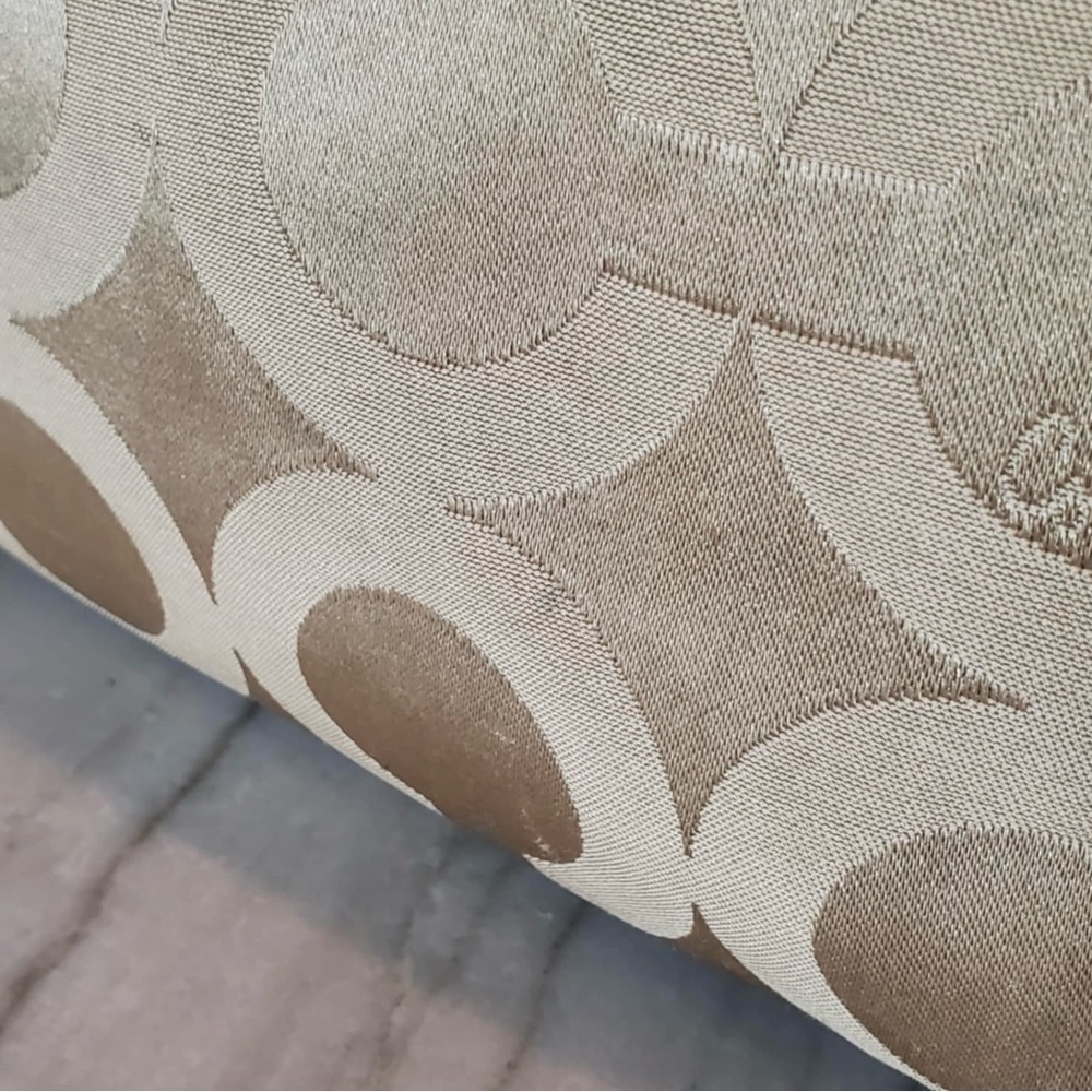 Coach Mia Op Art Beige Gold Shoulder Bag 15758 - Picture 16 of 16